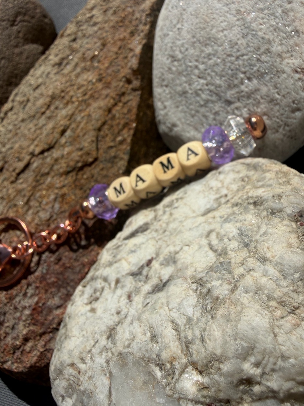 Handmaid [lavender mama] Beaded Charm Keychain/ Purse Clip